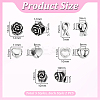 10Pcs 5 Styles 304 Stainless Steel European Beads STAS-GA0001-82-2