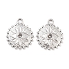 Non-Tarnish 304 Stainless Steel Pendant Rhinestone Settings LS-STAS-P364-02P-1