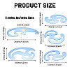 5Pcs 5 Styles Acrylic Drawing Template Measuring Ruler Set TOOL-WH0242-001-2