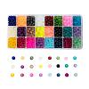 24 Colors Transparent Glass Beads FGLA-JP0001-03-6mm-1