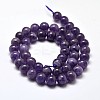 Natural Amethyst Round Bead Strands G-I168-09-8mm-2