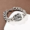 Stainless Steel Link Bracelets BJEW-D379-14ASP-1