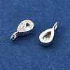 925 Sterling Silver Pave Clear Cubic Zirconia Charms STER-D306-04S-01-3