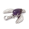Natural Amethyst Pendants G-P484-05P-05-4