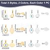 6Pcs 6 Style 304 Stainless Steel Pendants STAS-UN0039-43-3