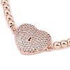 Rack Plating Brass Micro Pave Cubic Zirconia Silder Bracelets BJEW-P341-03RG-2