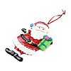Christmas Santa Claus Handmade Polymer Clay Pendant Decorations HJEW-P017-01F-2