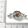 Brass Micro Pave Clear Cubic Zirconi Fold Over Clasps KK-R210-29P-3