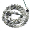 Natural Green Rutilated Quartz Beads Strands G-T108-08-2