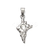 304 Stainless Steel Star Pendants STAS-Q343-02A-P-1