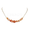 Natural Red Aventurine Chip Bib Necklaces NJEW-JN04950-06-1