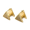 Golden Brass Micro Pave Cubic Zirconia Hoop Earrings EJEW-C073-04B-G-1
