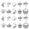 100Pcs 10 Styles Tibetan Style Alloy Pendants TIBEP-CJ0003-05-1
