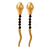 304 Stainless Steel Snake Stud Earrings EJEW-A136-03A-G-4