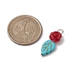 Dyed Synthetic Turquoise & Opaque Resin Pendants PALLOY-JF02713-2