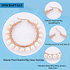 2 Pairs Natural Pearl Braided Big Hoop Earrings EJEW-UN0002-09-6