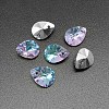 Transparent Glass Rhinestone Pendants RGLA-WH0015-02C-1