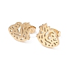 Anatomical Heart 304 Stainless Steel Stud Earrings for Women LS-EJEW-Z017-07G-1