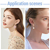 8Pcs 4 Styles Brass with Clear Cubic Zirconia Stud Earring Findings KK-TA0002-61-9