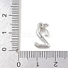 Brass Micro Pave Clear Cubic Zirconia Charms KK-P339-27P-02-3
