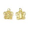 Brass Micro Pave Cubic Zirconia Charms KK-E068-VB284-1
