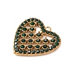 304 Stainless Steel Rhinestone Pendants STAS-G385-10G-01-2