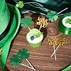 Saint Patrick's Day Clover Paper Cake Toppers AJEW-WH20022-29B-3