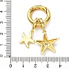 Brass Pave Clear Cubic Zirconia Sea Animals Pendant Decorations KK-C119-10B-G-3
