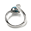 Natural Apatite Adjustable Rings RJEW-K269-08P-07-3