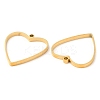 304 Stainless Steel Open Back Bezel Heart Pendants STAS-Z040-03G-2