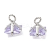 Brass Pave Cubic Zirconia Charms CU-CBABEB3-05P-04-1