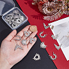 30Pcs 5 Styles Anti-Tarnish 201 Stainless Steel Pendants STAS-UN0062-07P-5