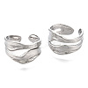 304 Stainless Steel Cuff Ring RJEW-N038-112P-2