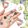 30Pcs 5 Colors Alloy Enamel Pendants ENAM-FS0002-07-2