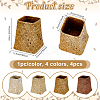 4Pcs 4 Colors Straw Wickerwork Flower Baskets AJEW-WA0004-20-2