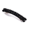 Glass Beaded Hair Barrettes PW-WG60883-06-1