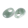 Natural Green Aventurine Large Hole Pendants G-N348-06B-05-2