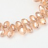 Electroplate Glass Beads Strands EGLA-J068-M-3