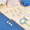 40Pcs Daisy Alloy Enamel Pendant Locking Stitch Markers HJEW-NB00206-4