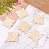 Natural Solid Wood Carved Onlay Applique Craft WOOD-FH0001-35-6