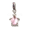 Rack Plating Alloy Rhinestone European Dangle Charms FIND-H005-45P-05-1