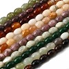 Natural Xiuyan Jade & Carnelian & Jade & Rhodonite & Mahogany Obsidian & Lepidolite & White Jade Beads Strands G-K362-I-02-2