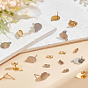 12Pcs 2 Colors 304 Stainless Steel Stud Earring Findings STAS-LP0001-76-3