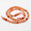 Natural Red Agate Beads Strands G-G736-19-4mm-2