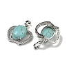 Synthetic Turquoise with Clear Cubic Zirconia Pendants G-G133-03P-22-2