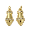 Brass Micro Pave Cubic Zirconia Pendants KK-I358-033G-1