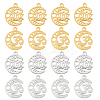 16Pcs 4 Styles 304 Stainless Steel Pendants STAS-DC0016-67-1