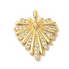 Rack Plating Brass Clear Cubic Zirconia Pendants X-KK-Z056-13G-1