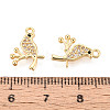 Brass Micro Pave Clear Cubic Zirconia Pendants KK-T077-52G-3