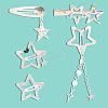 10pcs Iron Alloy Snap Hair Clips PHAR-CP0001-25-8